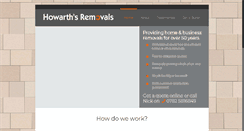 Desktop Screenshot of howarthsremovals.com