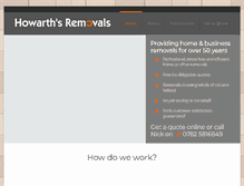 Tablet Screenshot of howarthsremovals.com